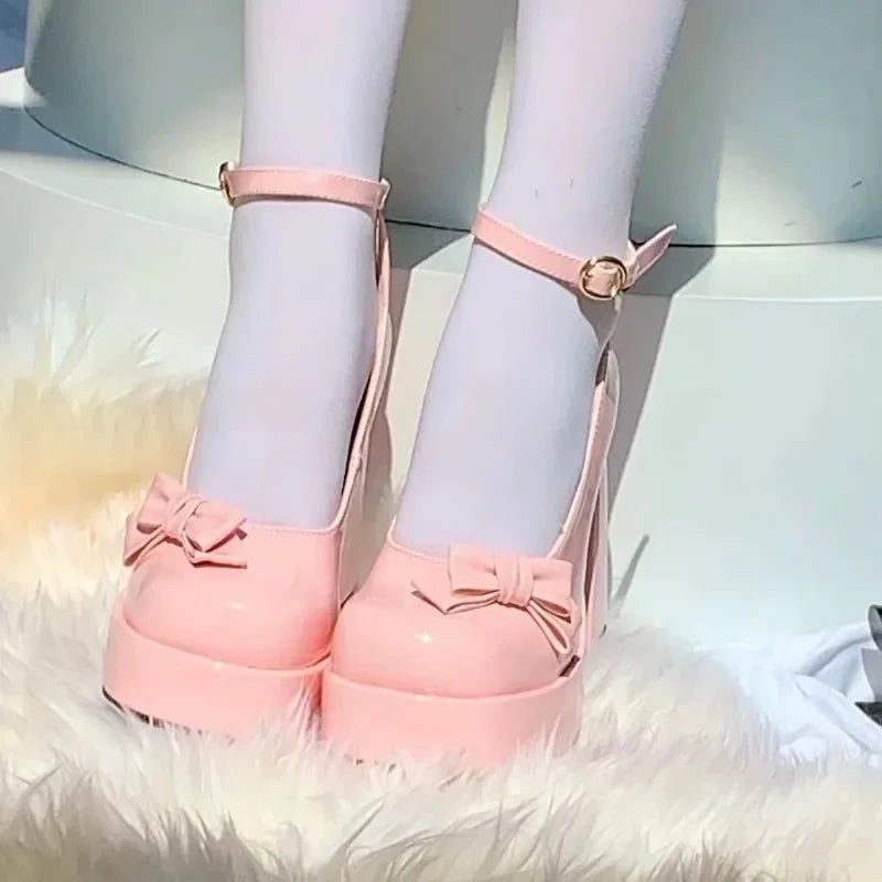 Futurecen  -  Y2k Chunky Platform High Heels Pumps Women Summer Punk Thick Heel Mary Jane Shoes Lolita Shoes Woman Kawaii Cosplay Shoes