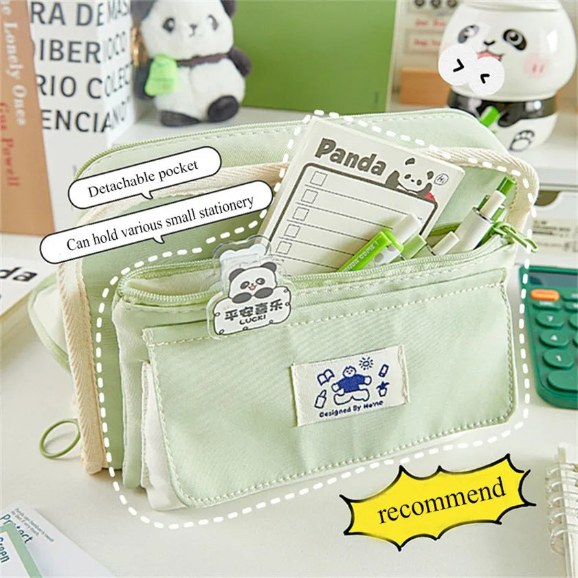 Futurecen Large Capacity Pencil Case Portable School Cases Cute Bags Estojo Escolar Pen Box Lapicera Korean Stationery Storage Girls Kit