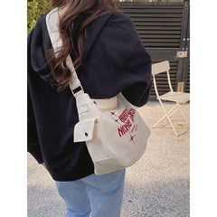 Futurecen  -  fancy bags Canvas Designer Women Crossbody Bags with Long Strap Casual Large Capacity Big Tote Handbag Letter Girl College School Bag New