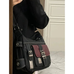 Futurecen  -  fancy bags Y2K Vintage Crossbody Bag High Quality Shoulder Bag Tote Women's Hip Hop Messenger Bag Large Handbag Commuter Female