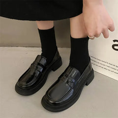 Futurecen Brown Loafers women Japanese School Students JK Uniform Shoes Round Toe Women Girls Retro Round Toe Lolita Cosplay Shoes size 42