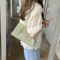 Futurecen  -  Yellow Shoulder Underarm Bag Women Spring/Summer New Fashionable French Texture PU Shoulder Bag  Elegant pendants Handbag