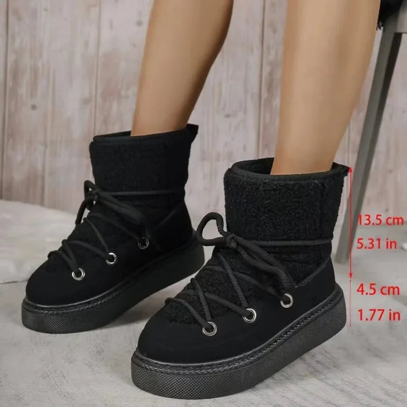 Futurecen  -  New Classic Thickened Fluff Women's Snow Boots Comfortable Warm Ankle Boots Women Winter Ladies Shoes Chunky Botas Mujer