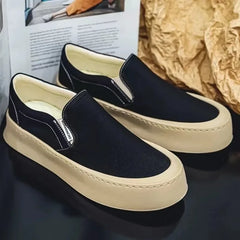 Futurecen  -  Men Shoes Summer Canvas Shoes Breathable Comfortable Outdoor Slip on Walking Sneakers Classic Loafers for Men