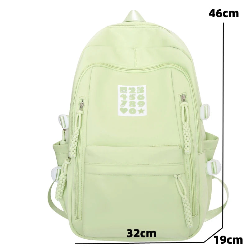 Futurecen Fashion Women Large Capacity Backpack For Teenagers Black School Bag Female Business Travel Bookbag Girl Waterproof NEW Mochila