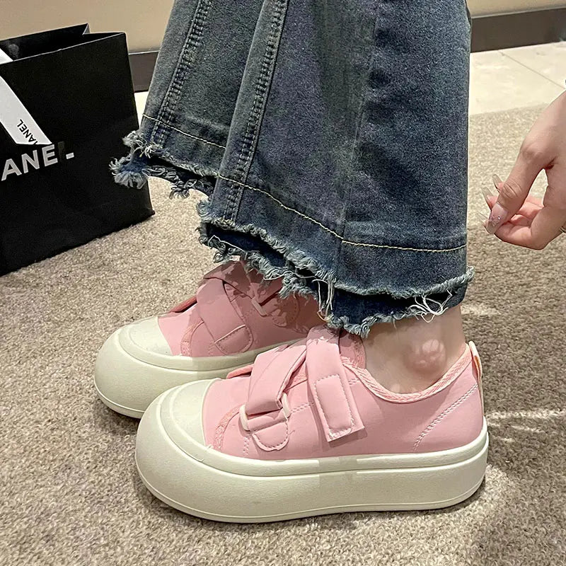 Futurecen Soft Women Shoes Autumn All-Match Round Toe Clogs Platform Casual Female Sneakers Flats Fall Creepers Small Dress New  Casual Wo