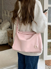 Futurecen  -  Student Classroom Tote Bag Large Capacity Pink Leisure Commuter Bag New Spring Luxury Single Shoulder Crossbody Bag Women