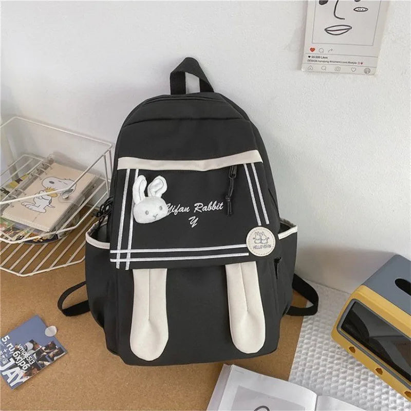 Futurecen  -  Kawaii Women Backpacks Harajuku Rabbit Patchwork Large Capacity Mochilas Para Mujer Casual New Design Students Bag Female