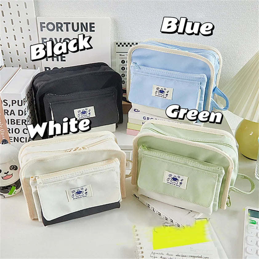 Futurecen Large Capacity Pencil Case Portable School Cases Cute Bags Estojo Escolar Pen Box Lapicera Korean Stationery Storage Girls Kit