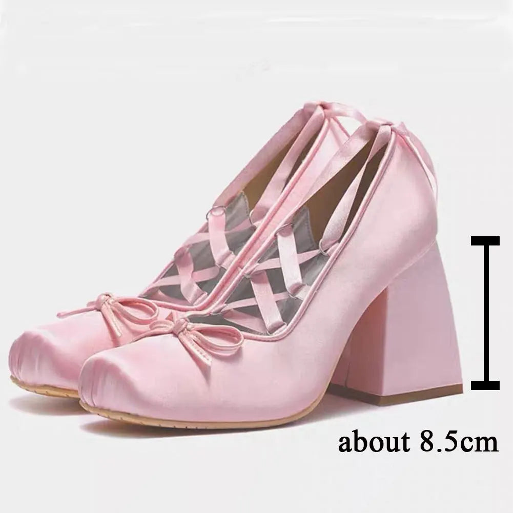 Futurecen Chunky Heels Lolita Pumps Shoes Women Mary Janes Shoes Spring Summer Autumn Fashion Comfy Women Dancing Shoes Pumps