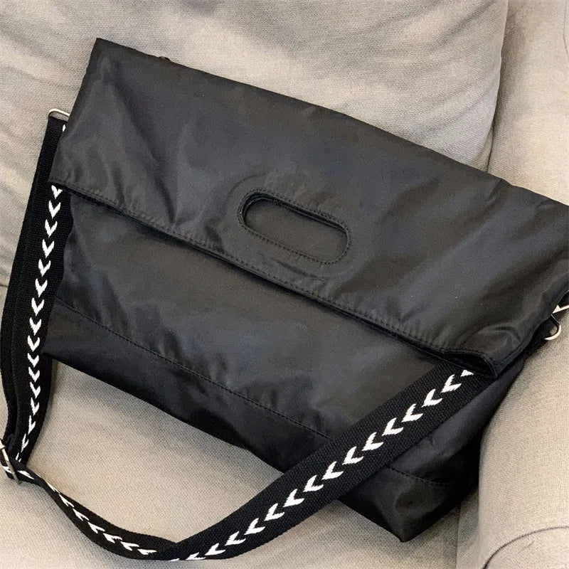 Futurecen  -  Nylon Women handbags large capacity Casual Wide Strap female shoulder bag big totes black travel lady crossbody bags bolsas