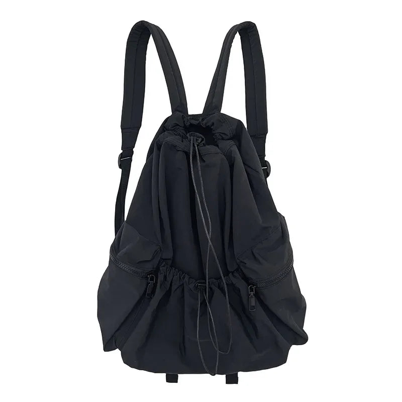 Futurecen  -  fancy bags Korean Casual Drawstring Travel Backpack Women Fashion High-capacity Lightweight Nylon School Backpack for College Students