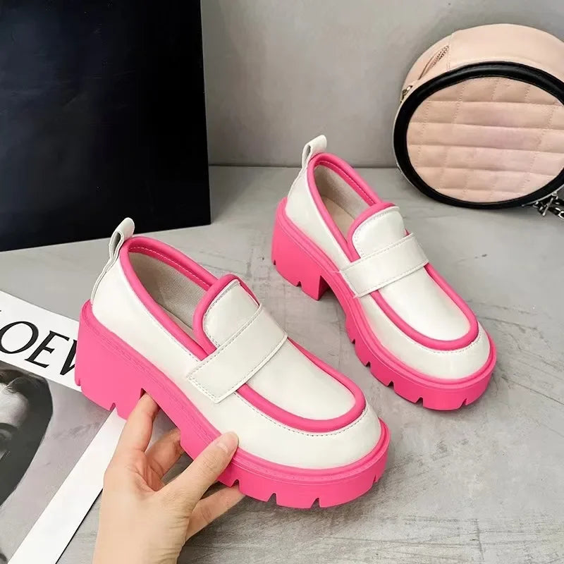 Futurecen  -  Women Summer Black Platform Mary Jane Shoes Women Heels Retro Lolita Shoes Ladies Designer Uniform Shoes Leather Oxfords