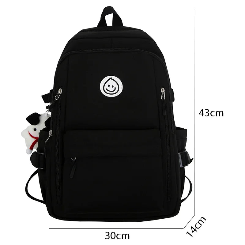 Futurecen Large Female Cute College Backpack Girl Travel Book Backpack Nylon Fashion Ladies Leisure Bag Women Laptop Men School Bags