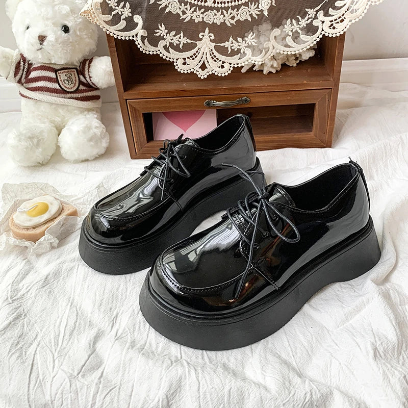 Futurecen  -  New Spring Casual Women Shoes Loafers Lace Up Leather Flats Slip-On Women Shoes Mujer Zapatos Chaussure Femme