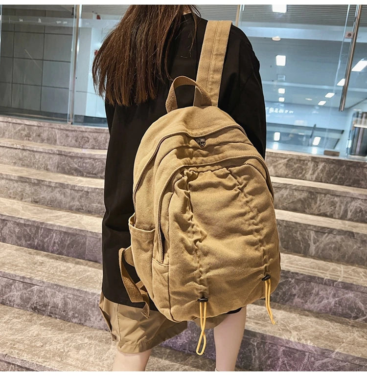 Futurecen Bags for Women New Multiple Pockets Anti-Theft Back Zipper Fashion Backpack Casual Travel Single Girls Schoolbag