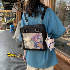 Futurecen  -  fancy bags Harajuku Summer Ita Bags Female Fashion Japanese Style Stduents Nylon See Through Women's Bag Trend Backpacks