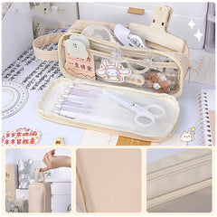 Futurecen  -  Transparent Pencil Case Large Capacity Pencil Pouch School Supplies Pen Case Trousse Estuches Escolares Stationery Pencilcase