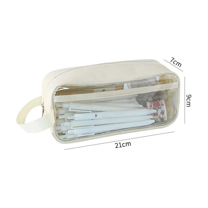 Futurecen  -  Transparent Pencil Case Large Capacity Pencil Pouch School Supplies Pen Case Trousse Estuches Escolares Stationery Pencilcase