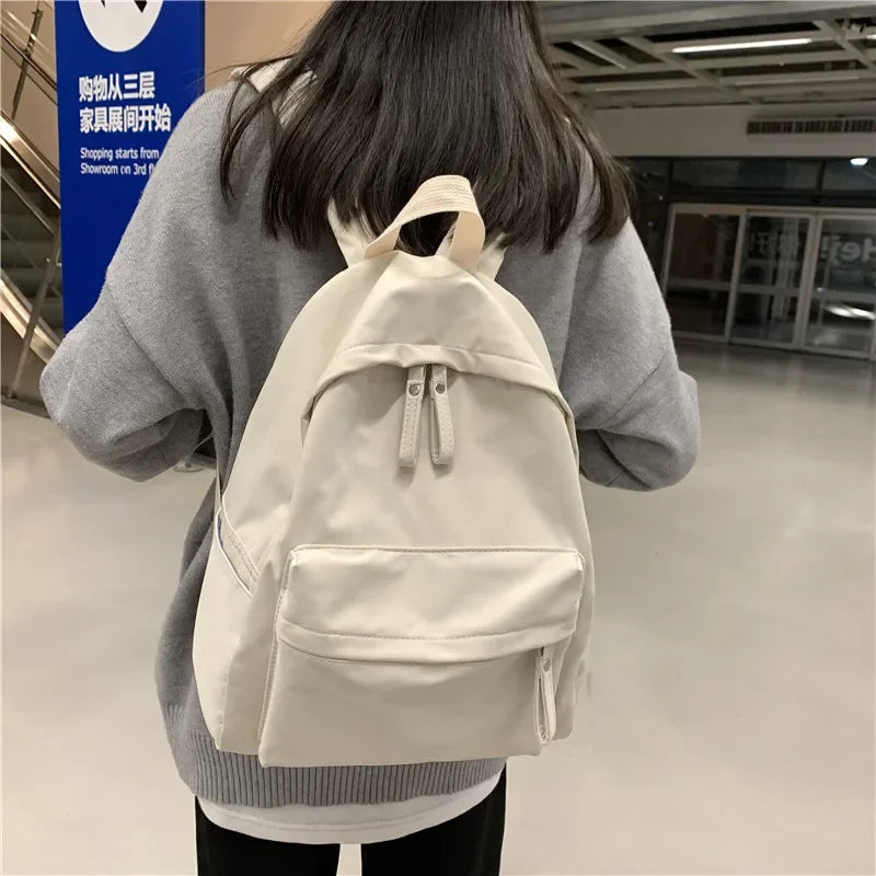 Futurecen New Arrival Women's Fashion Women Large Capacity University Backpack Cute Girls' Travel Backpack Cool Trendy Solid Color Package