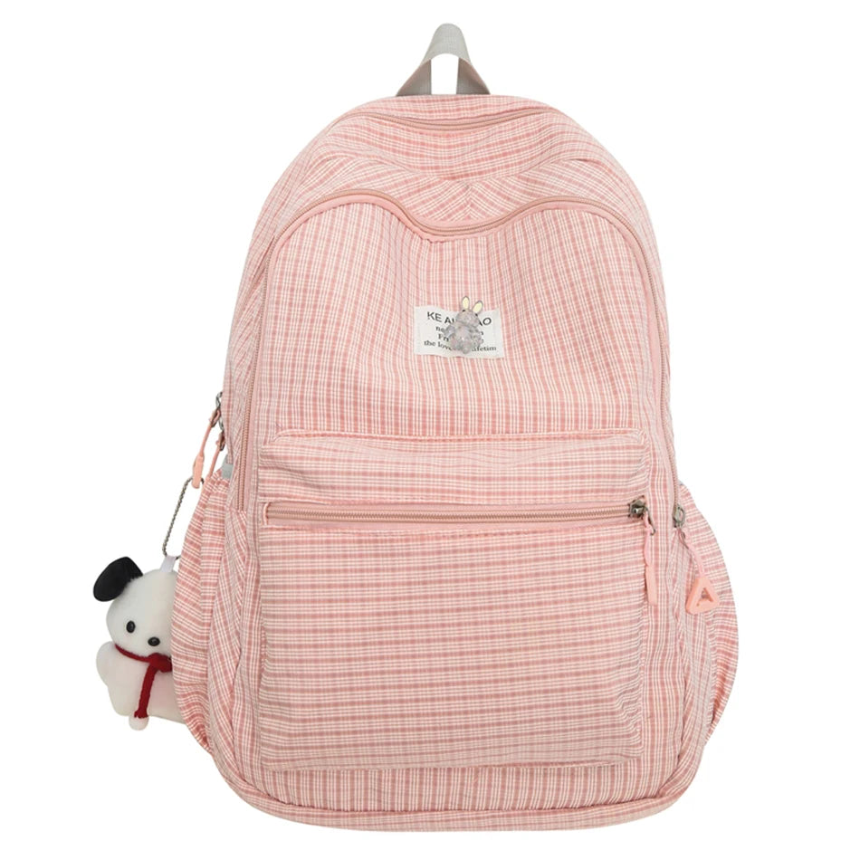 Japanese Korean Schoolbag for Teenage Casual Nylon Girls Bagpack Women Large Capacity Backpack Travel Bag Preppy Style Bookbag