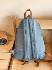 Futurecen New Women Denim Vintage College Backpack Lady Leisure Retro Trendy Female Patchwork Book Bag Fashion Girl Cute Travel School Bag