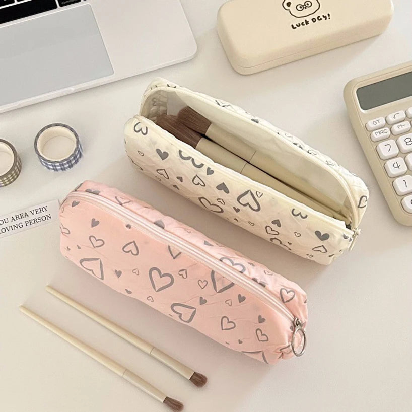 Futurecen  -  Love Pencil Case School Supplies Pencilcase Estuche Escolar Soft Trousse Scolaire Large Capacity Pen Case Kalemlik Pencil Pouch