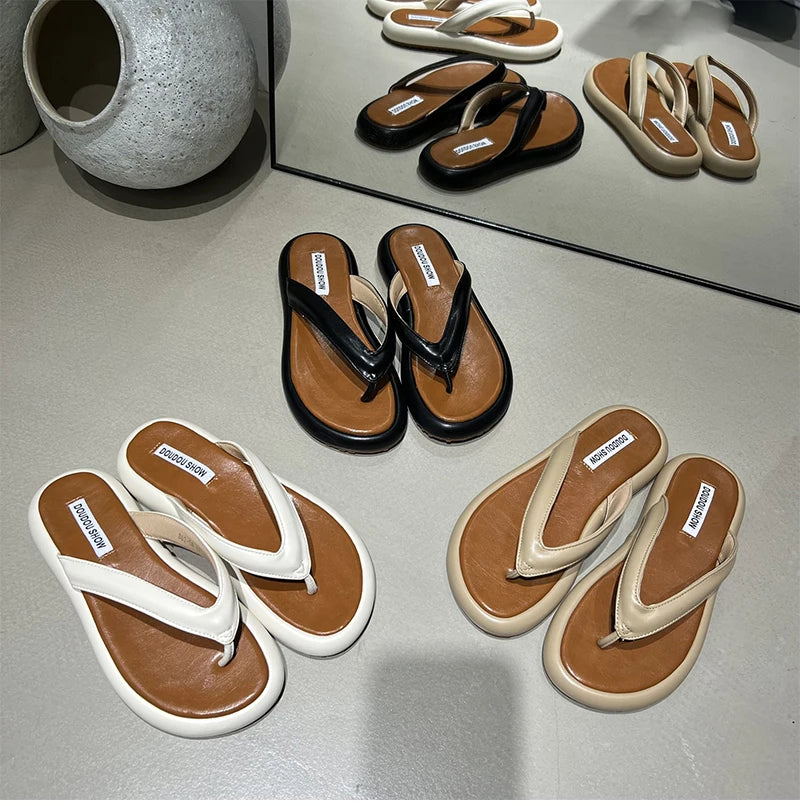 Futurecen Summer Flip Flop Designer Slides Comfort Flats Slippers Soft Sole Women Sandals 2024 Women's Ladies Outdoor Beach Shoes