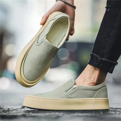 Futurecen  -  Men Shoes Summer Canvas Shoes Breathable Comfortable Outdoor Slip on Walking Sneakers Classic Loafers for Men