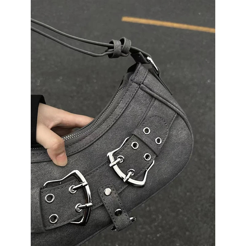 Futurecen  -  Y2K Women Handbags Fashion New Punk E Girl Underarm Shoulder Bags Luxury Casual All Match OOTD Bolso Mujer Shoppers