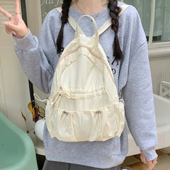 Futurecen  -  outfit ideas Casual Women Backpacks Fashion Light Solid Nylon All-match Bags Female Harajuku Daily Outgoing Soft Commute Bolso Mujer