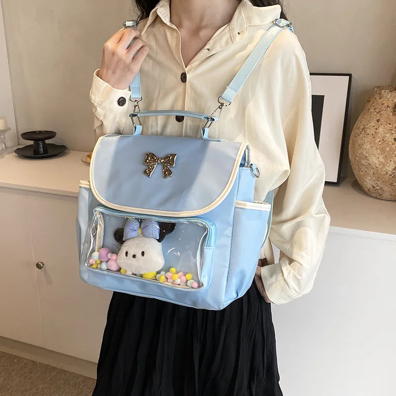 Futurecen  -  New Cute Backpacks for Teenagr Girls Kawaii Canvas School Bag Spring High-capacity Preppy Style Rucksack Сумка Bolsos