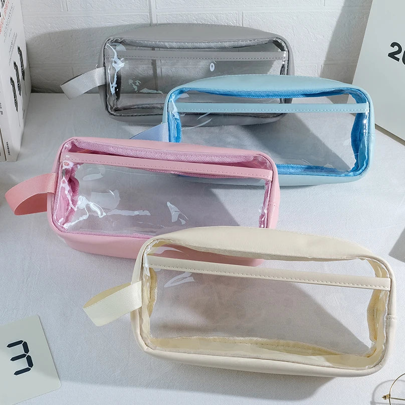 Futurecen  -  Transparent Pencil Case School Supplies Pencil Pouch Estuche Large Capacity Pen Case Trousse Scolaire Stationery Pencilcase