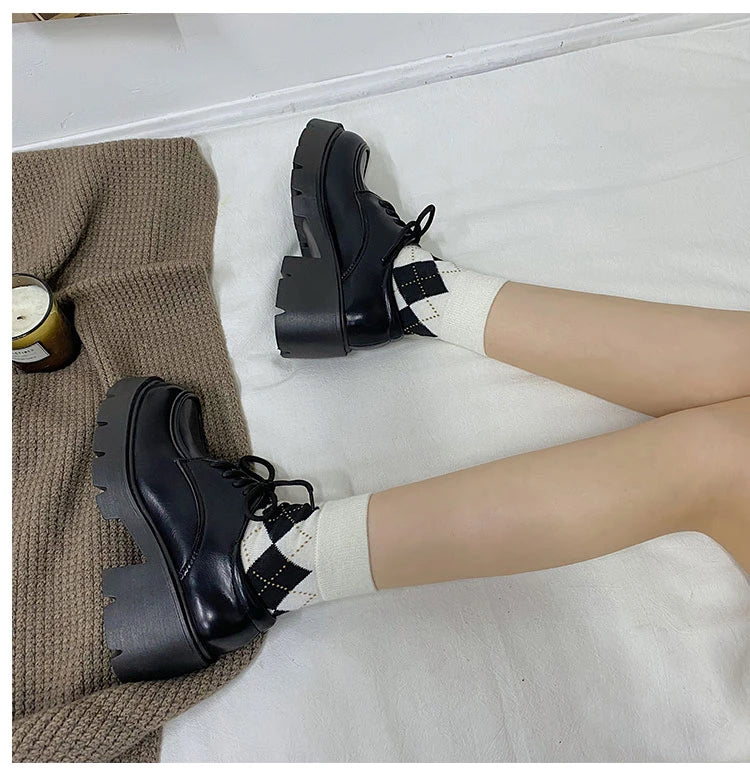 Futurecen Japanese School Uniform Jk Student Shoes Girls Women Kawaii Lolita Soft Sister Round Toe Platform low Heel shoes Mary Jane Shoes