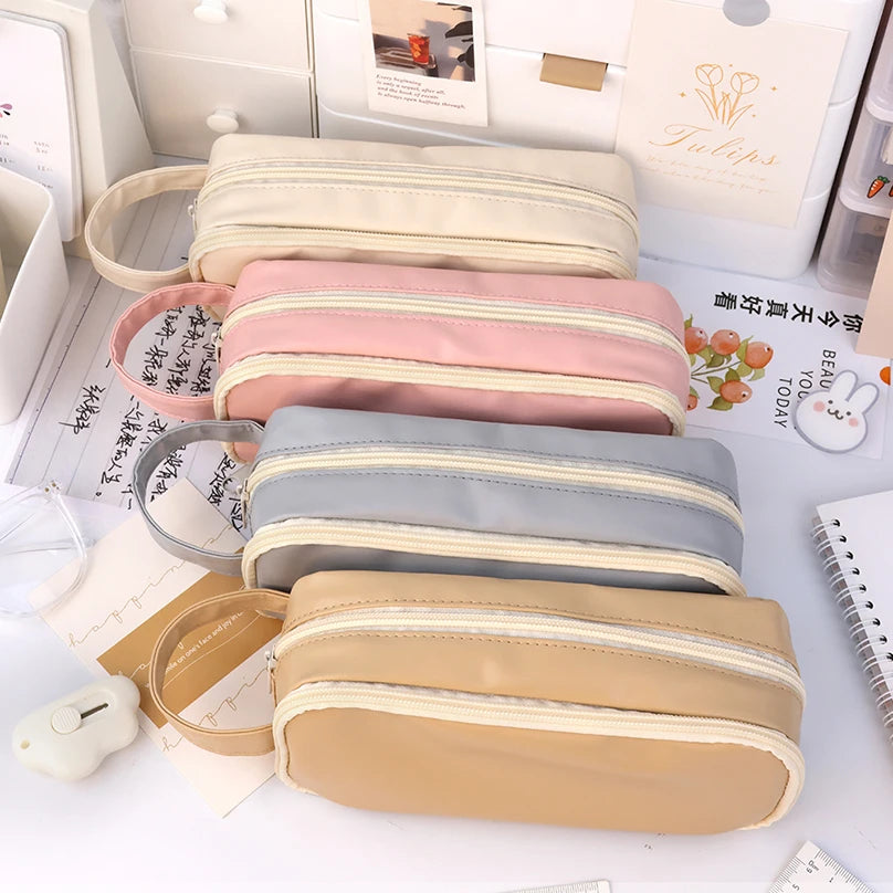 Futurecen  -  Transparent Pencil Case Large Capacity Pencil Pouch School Supplies Pen Case Trousse Estuches Escolares Stationery Pencilcase