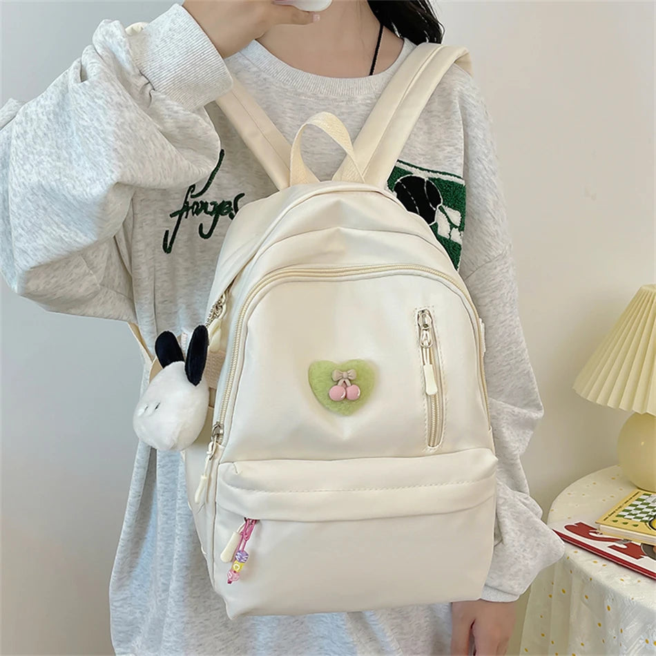 Futurecen  Korean Student School Backpack School Bags for Teenage Girls Cute Women's Backpack Brand Book Bag Nylon Rucksack Bag