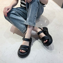 Futurecen 2024 Summer Open Toe Women Sandals Fashion Elegant Platform Flats Shoes Ladies Casual Outdoor Soft Sole Sandal