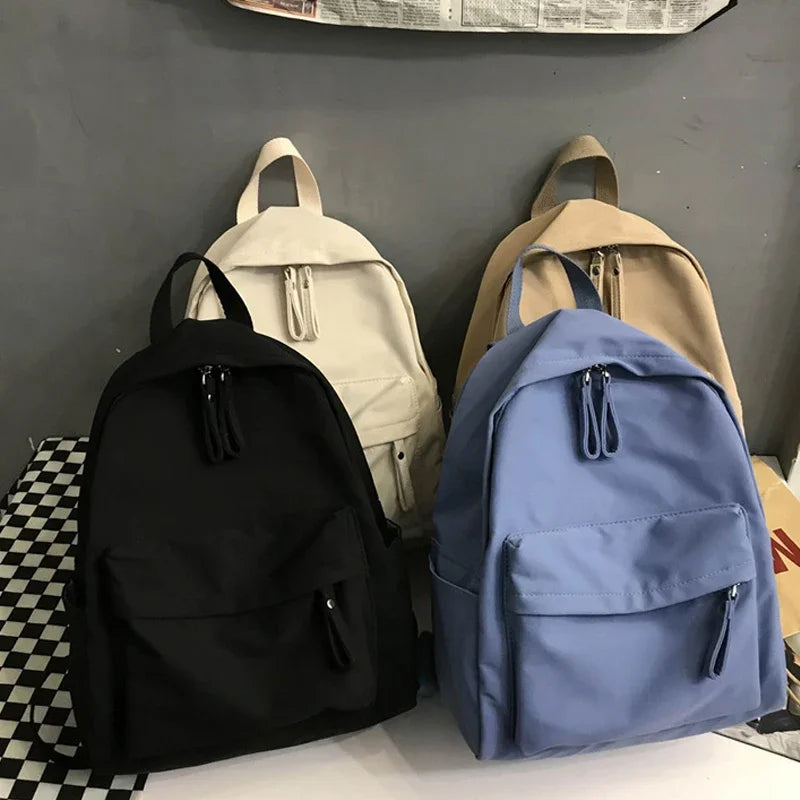 New Arrival Women's Fashion Women Large Capacity University Backpack Cute Girls' Travel Backpack Cool Trendy Solid Color Package