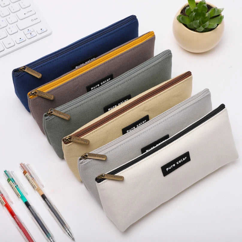 Futurecen  -  Pencil Case Korean Stationery Pen Case Estuches Large Capacity Basic Pencilcase School Supplies Trousse Scolaire Pencil Pouch