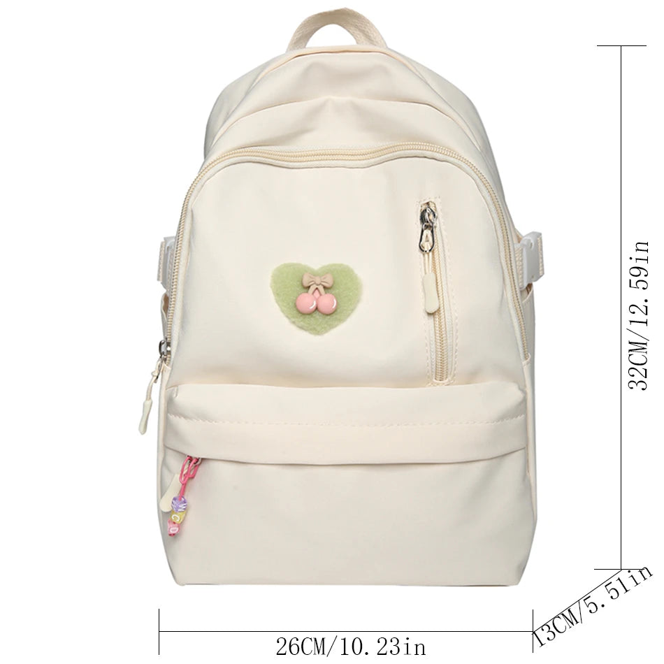 Futurecen  Korean Student School Backpack School Bags for Teenage Girls Cute Women's Backpack Brand Book Bag Nylon Rucksack Bag