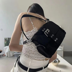 Futurecen  -  fancy bags Fashion Vintage Women Y2k Shoulder Bag Korean Canvas Biker Handbag New American Style Hip Hop Punk Designer Crossbody Bag Grunge