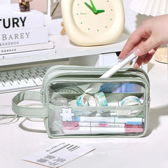 Futurecen Pencil Case Transparent Pencil Box Kawaii Stationery Pen Bag Estuche Piornik Astuccio Scuola Portable School Supplies Korean