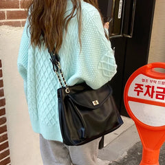 Futurecen  -  Trendy Fashion Tote Bag Simple Large Capacity Women Y2k Shoulder Crossbody Bag Korean Streetwear Commuter Messenger Bag