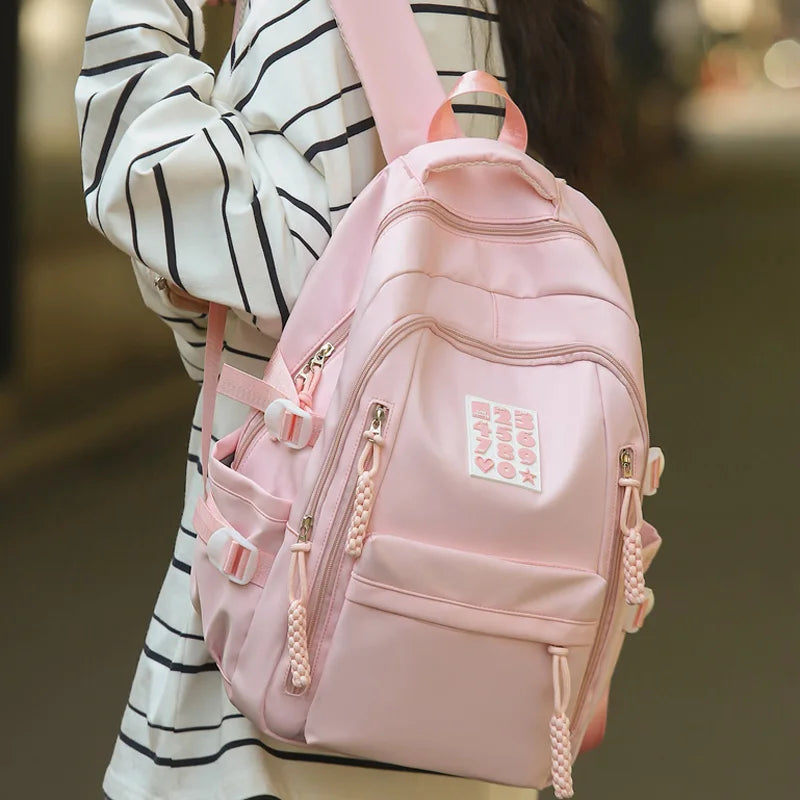 Fashion Women Large Capacity Backpack For Teenagers Black School Bag Female Business Travel Bookbag Girl Waterproof NEW Mochila