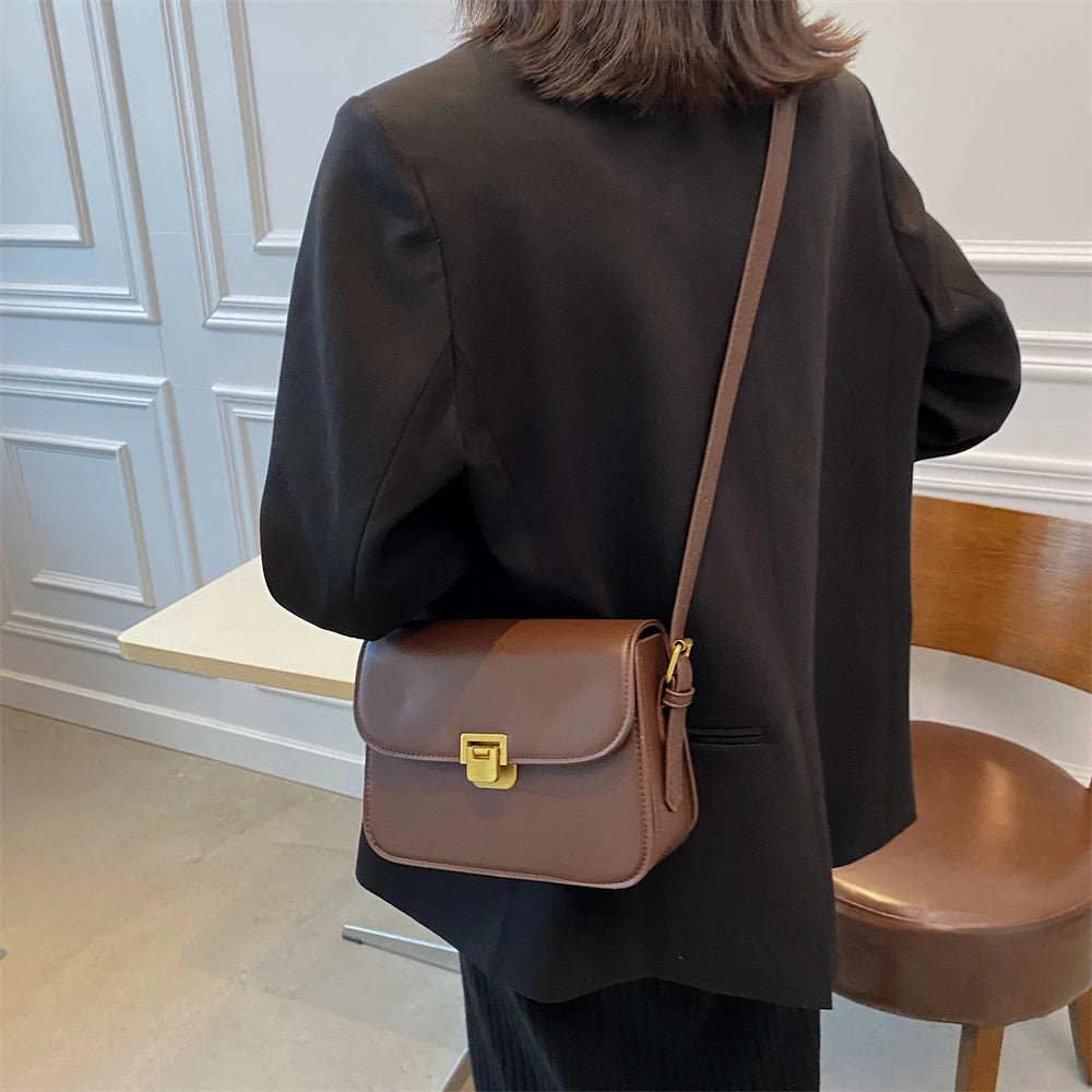 Futurecen Retro Shoulder Bags For Women New Designer Bag Luxury Crossbody Bag Dual Straps Messenger Bag Quality Mini Briefcase