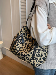 Futurecen  -  Fashion Leopard Print Large Capacity Bag New Women's Bag Versatile Crossbody Bag One Shoulder Underarm Bag Tote Bucket Bag