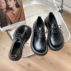 Futurecen  -  New Spring Casual Women Shoes Loafers Lace Up Leather Flats Slip-On Women Shoes Mujer Zapatos Chaussure Femme