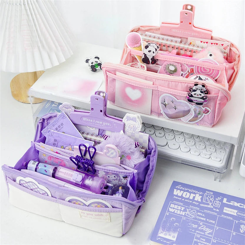 Futurecen Pencil Case Big Transparent Pen Box Cases Cute Bags Lapicera Estuche Escolar Kalemlik Korean Kawaii Organizer Stationery School