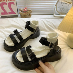 Futurecen  Summer Causal Ladies Flat shoes woman Flat Platform Sandals Women Open Toe Gladiator wedges Women Shoes sandals