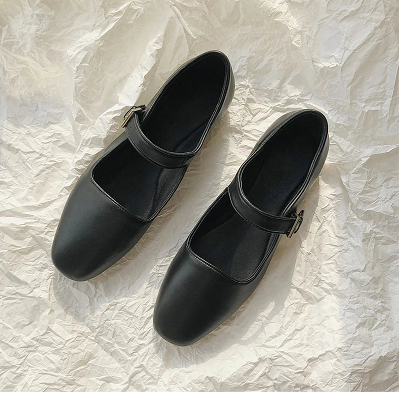 Futurecen 2024 Spring Autumn Designer Women Flats Shoes Fashion Ladies Buckle Loafer Shoes Female Elegant Shoes